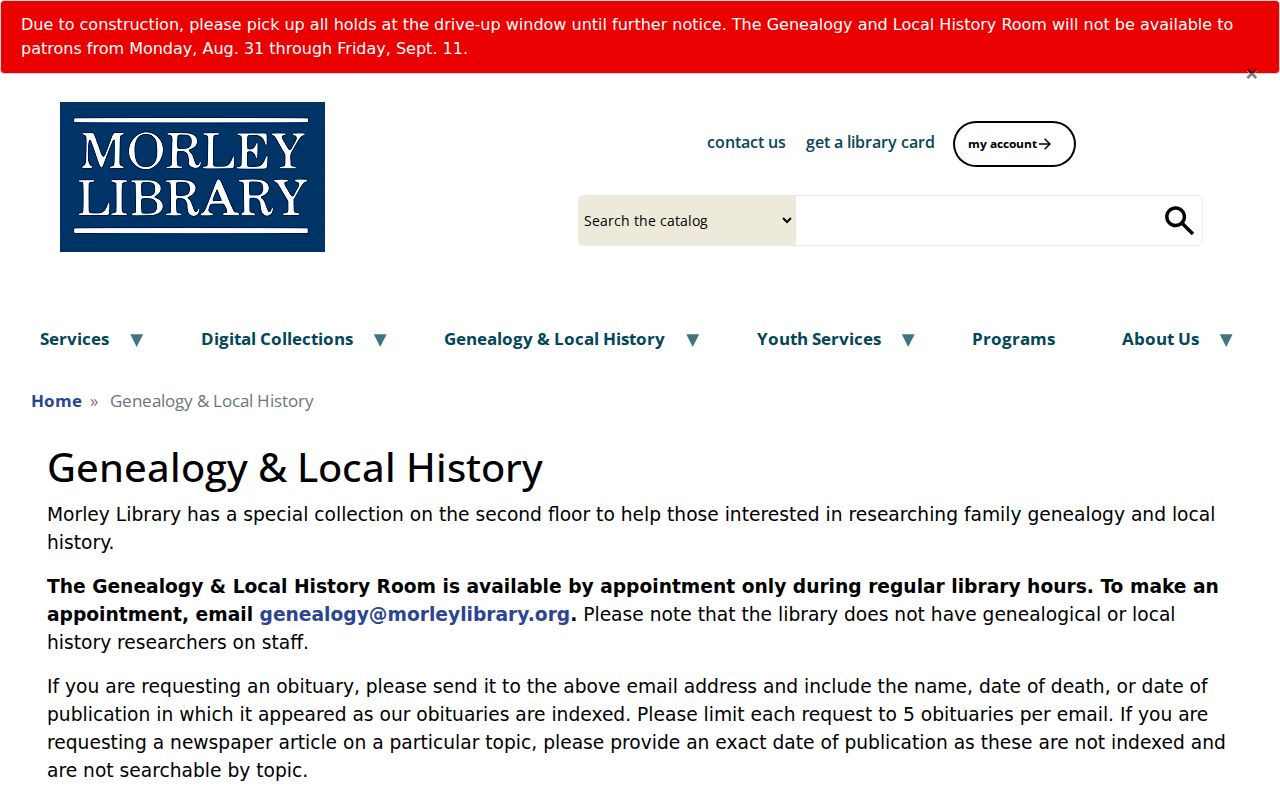 Painesville city directory research at Morley Library Genealogy and Local History Room