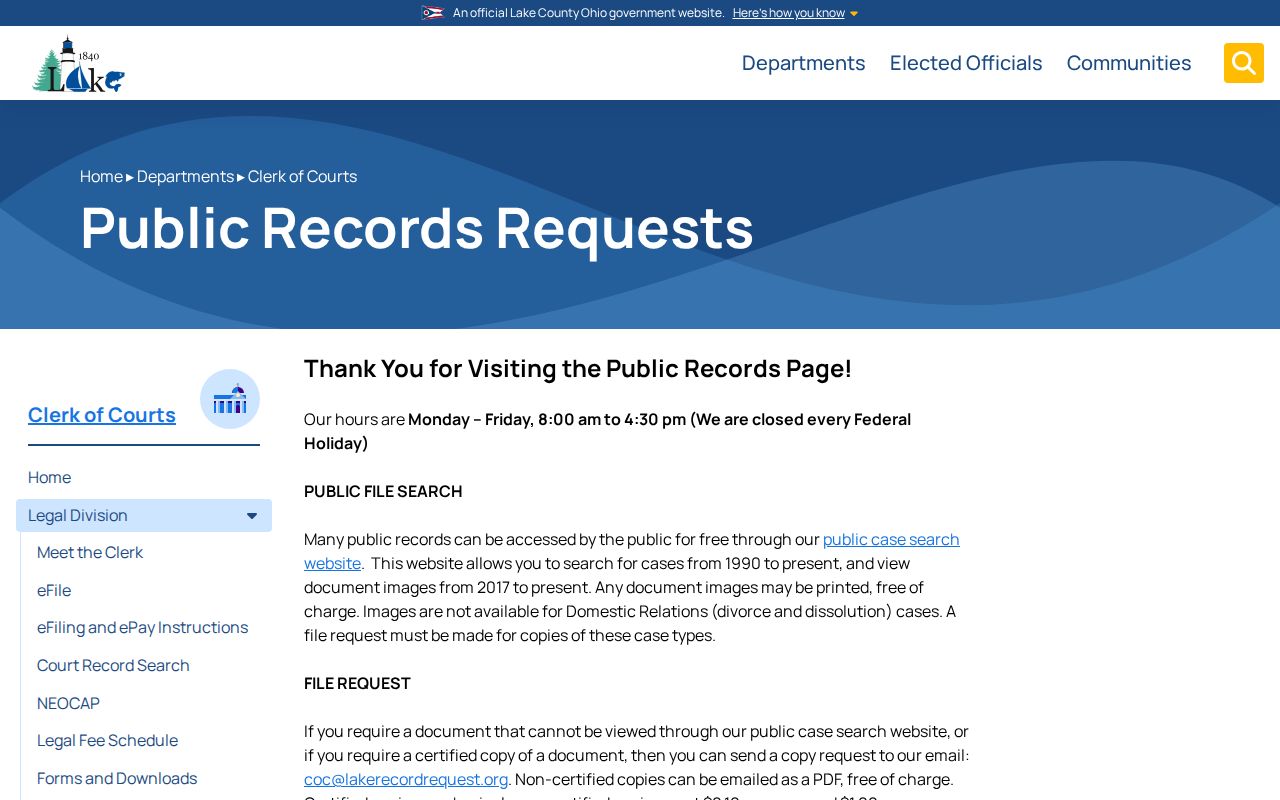 Painesville residents directory Lake County Common Pleas public records access
