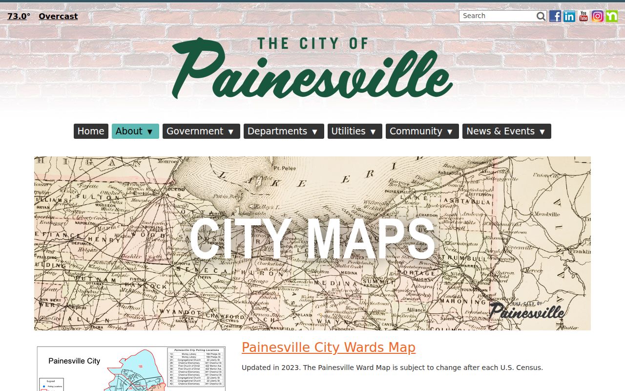 Painesville ZIP code directory official city maps